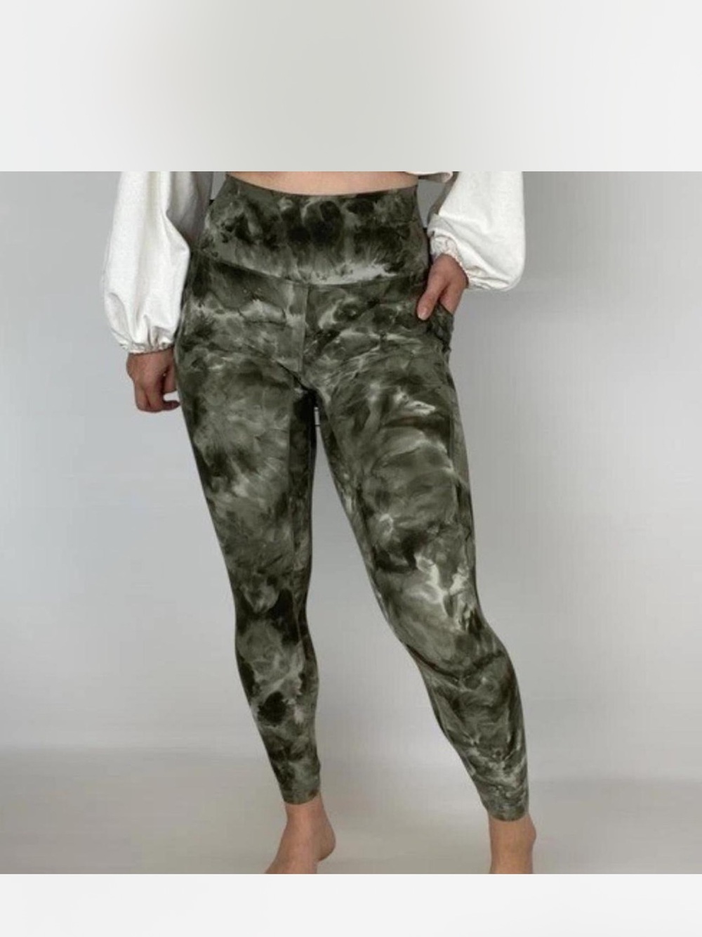 lululemon athletica Olive Tie-Dye Leggings